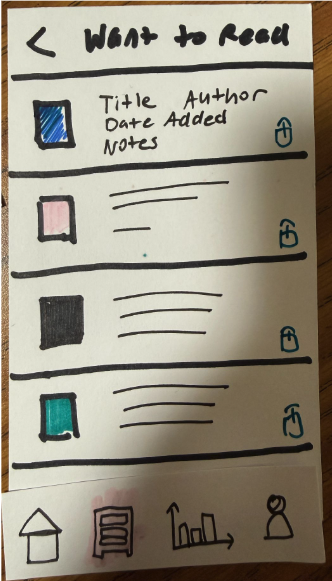 Paper prototype screen 4